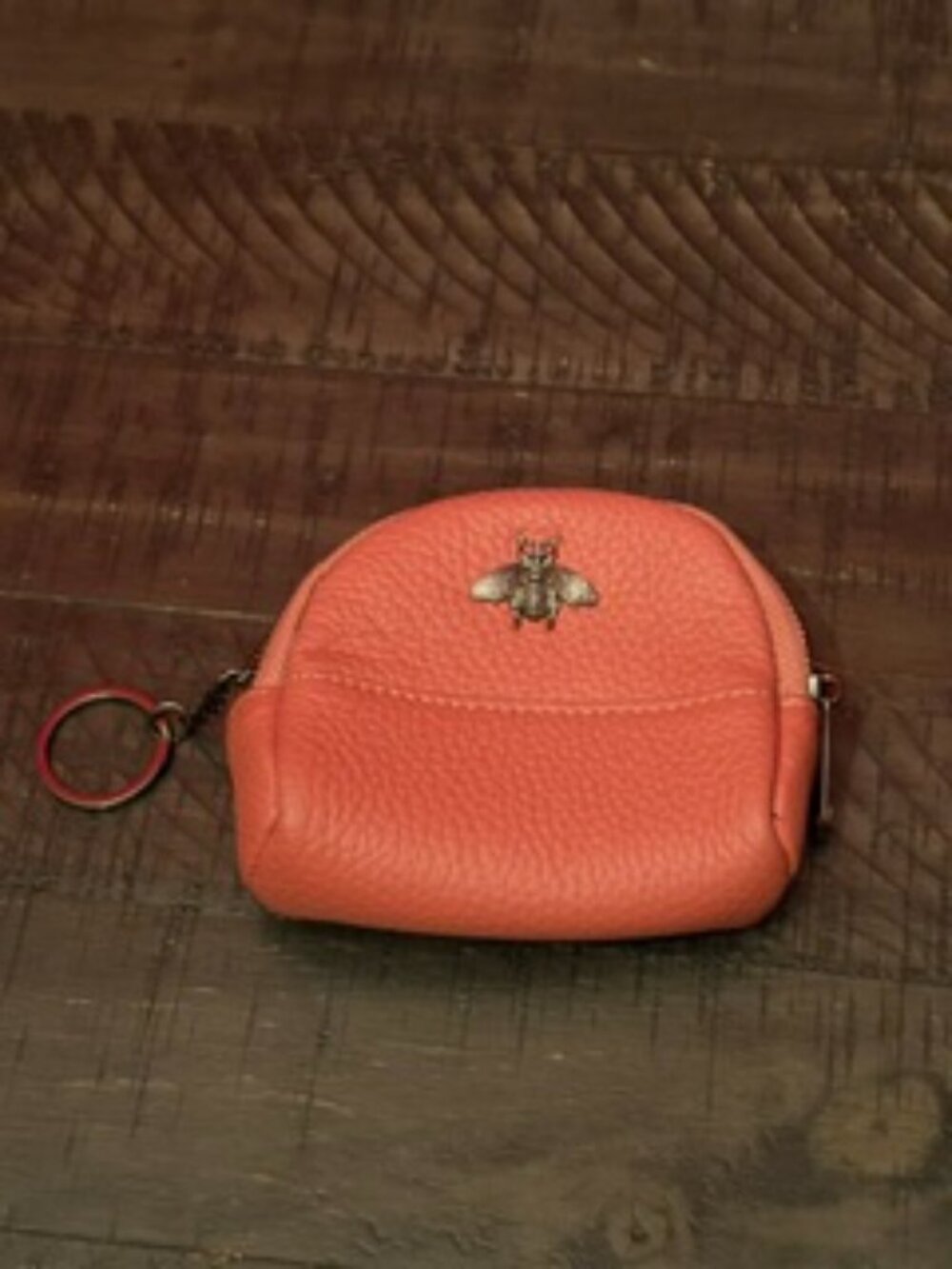Pink/Coral Mini Purse w/Bee Design